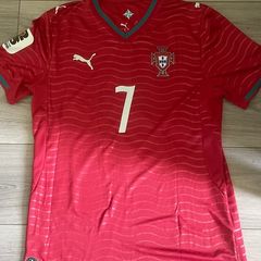 Portugal Home Shirt Ronaldo Medium with World Cup Patch