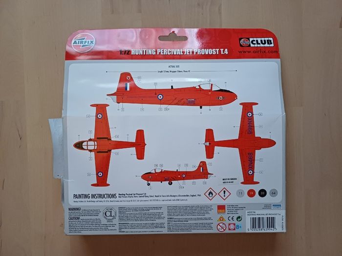 Airfix Model Starter Set Hunting Percival Jet Provost T.4 1-72 NEW
