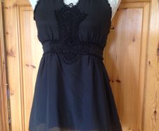 BNWT Vila Black Halter Neck Top Size M