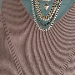 SELECTED FEMME camel ribbed knit midi Sz L (Fit 10-14UK)