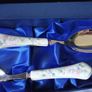 AYNSLEY "Little Sweetheart" Serving Salad Spoons Set Boxed Image 3