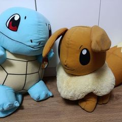 2 big pokemon plushes
