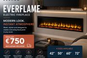 Media Wall Fireplace - Everflame 42"