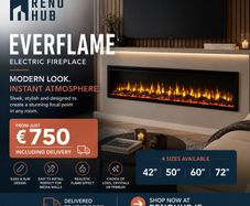 Media Wall Fireplace - Everflame 42"