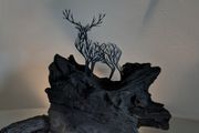 Bog Oak with Metal Deer