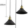 3 Lights Industrial Ceiling Light, Retro Industrial Pendant Light, Vintage Edison Style Metal Hanging Light Fixture Chandelier for Kitchen Bedroom Living Dining Room Image 4
