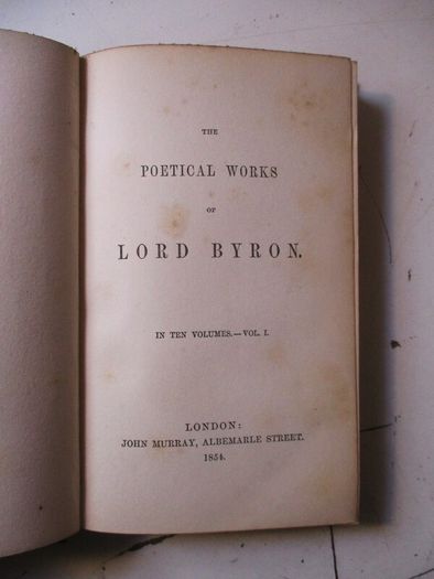 1854 The Poetical Works Of Lord Byron, Some Engravings After Turner