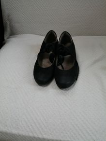 Ecco Black Nubuck Shoes Size 5