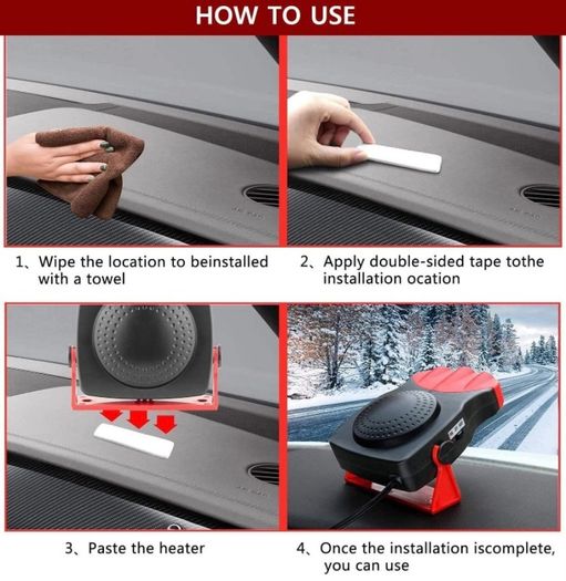 Car Heater Defroster, Portable Heater Anti-Fog 150W 12V Plug in Cigarette Lighter Defroster 2 in 1 Heating/Demister Defroster Electric Vehicle Heater (FREE SHIPPING)