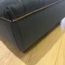 Navy velvet deep buttoned foot stool Image 3