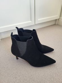 Whistle black suede ankle boots