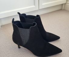 Whistle black suede ankle boots