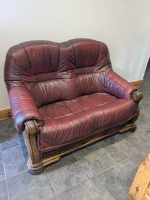 two seater leather couch