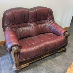 two seater leather couch