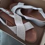 Beautiful Inuovo Silver Sparkly Sandals in Size 40 UK7 Image 3