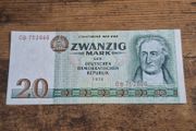 German Democratic Republic, Germany, 20 Mark 1975 banknote, very good condition - free standard postage