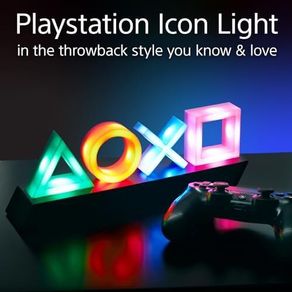 PlayStation Icons Light with 3 Light Modes - Sound Reactive, Dynamic Phasing, and Standard Mode - Gaming Room Decor and Gamer Lighting