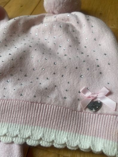 Baby Pink Le Chic Girls Hat & Scarf