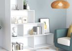 Book Cabinet/Room Divider White 155x24x160 cm Chipboard