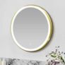 EX Display Brass Round LED bathroom mirror Image 4