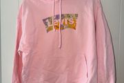 Levi's Floral Logo Pink Hoodie - Size M