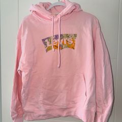 Levi's Floral Logo Pink Hoodie - Size M