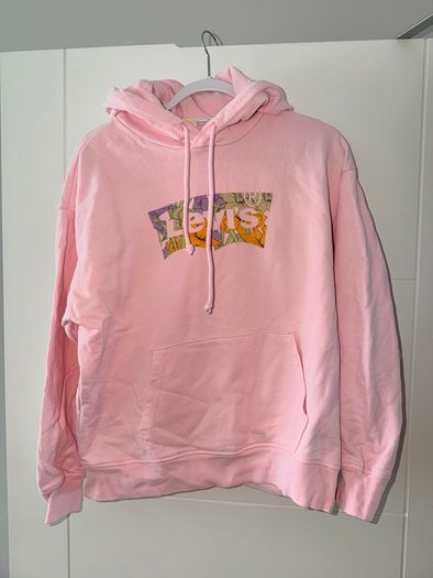 Levi's Floral Logo Pink Hoodie - Size M