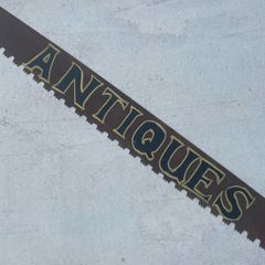 Antiques crosscut saw blade sign