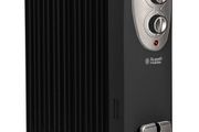 2kW Oil Filled Radiator, 9 Fin Portable Electric Heater - Black, Adjustable Thermostat, Safety Cut-Off, 20 m sq Room