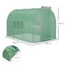 Walk-In Polytunnel Greenhouse Plant Gardening Poly Tunnel Hot House with Door and Mesh Windows, 3x2x2 m, Green Image 4