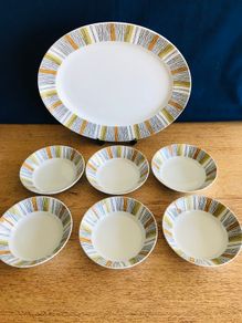 Six Vintage Retro Sienna 1960's Midwinter Bowls