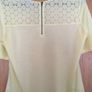 DKNY Lemon Yellow Cutwork T-shirt L New Image 3