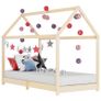 Kids Bed Frame Solid Pine Wood 90x200 cm Image 2
