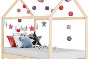 Kids Bed Frame Solid Pine Wood 90x200 cm