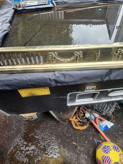 19th Cent brass fender