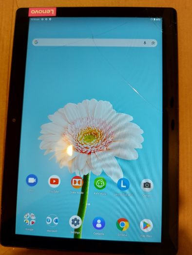 Lenovo 10.1 tablet, Model TB-X505F working perfect. The screen is cracked but doesn't affect touchscreen