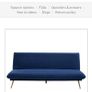 Habitat Matteo Clic Clac Blue Velvet Sofa Bed Image 4