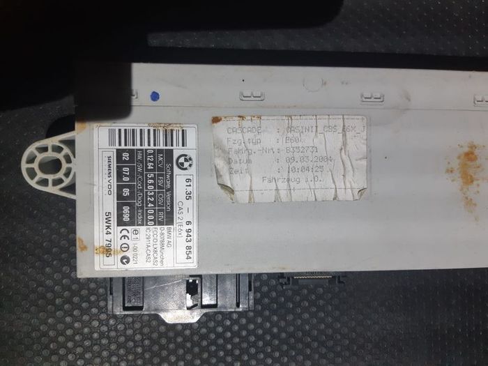 Bmw 5 Series E60 E61 Control Module Unit Computer Cas2 6943854