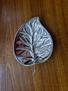 Vintage Metal Silver Leaf Tray