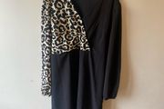 Black leopard print dress (4XL)