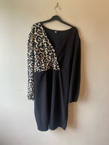 Black leopard print dress (4XL)