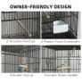 Two-Tier Bird Cage on Wheels, with Stand, for Small Birds Image 6