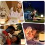 LED Night Light Touch Lamp Bedside Table Lamp for Kids Bedroom Rechargeable Dimmable Warm White Light + RGB Color Changing Image 5