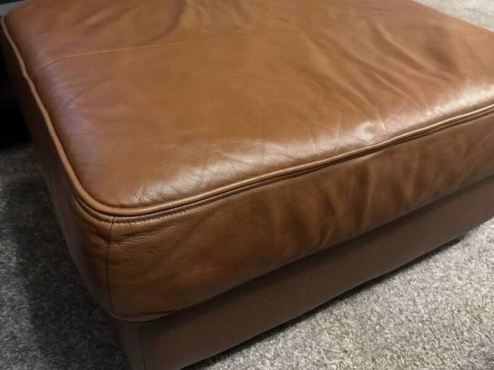 Leather Ottoman with storage