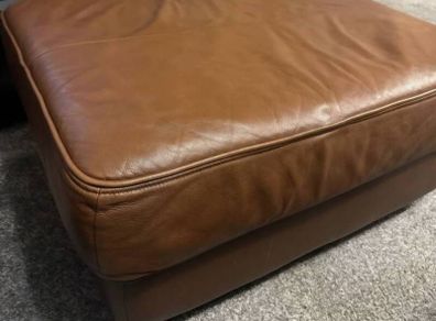 Leather Ottoman with storage