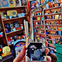Antique Chinese enamelled opium pipe