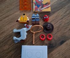 A mix of Lego Spider-Man figures