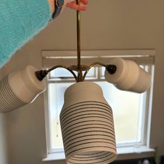 Mid Century Milk Glass Ceiling Light