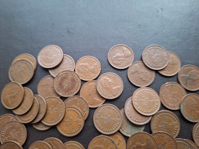 Great Britain. Elizabeth II. 50 coins x1/2p (1971-1982) Good Condition