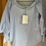 Witchery Blue pinstripes cold shoulder top Size 8 BNWT Image 3